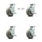 Service Caster 6 Inch Thermoplastic Rubber Caster Set with Roller Bearing 4 Brake 2 Swivel Lock SCC-30CS620-TPRRF-TLB-BSL-2-TLB-2 - alternate 1